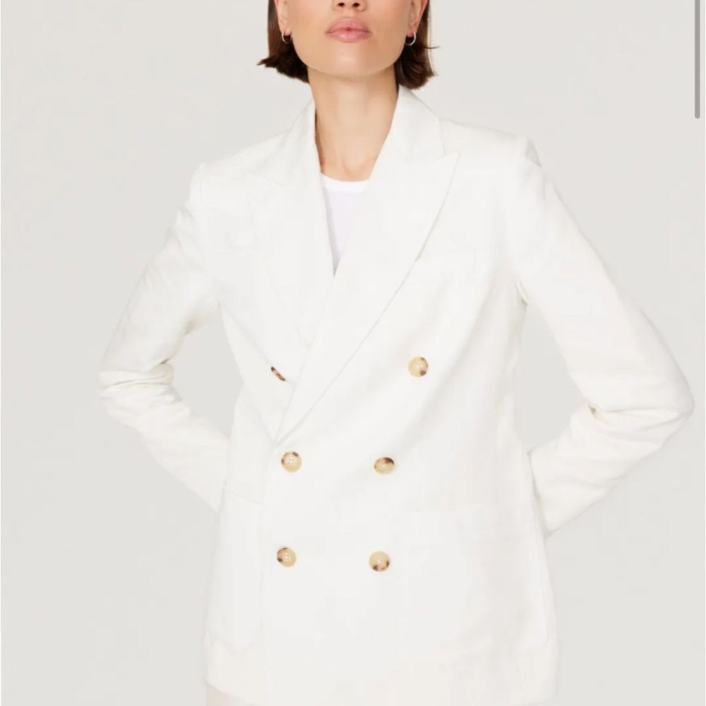 Polo Ralph Lauren White Double-Breasted Blazer | Size 2